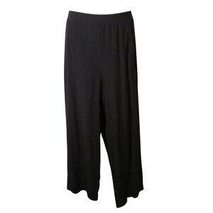 Eileen Fisher 3X Dark Navy Blue Crepe Pull On Pants Stretch